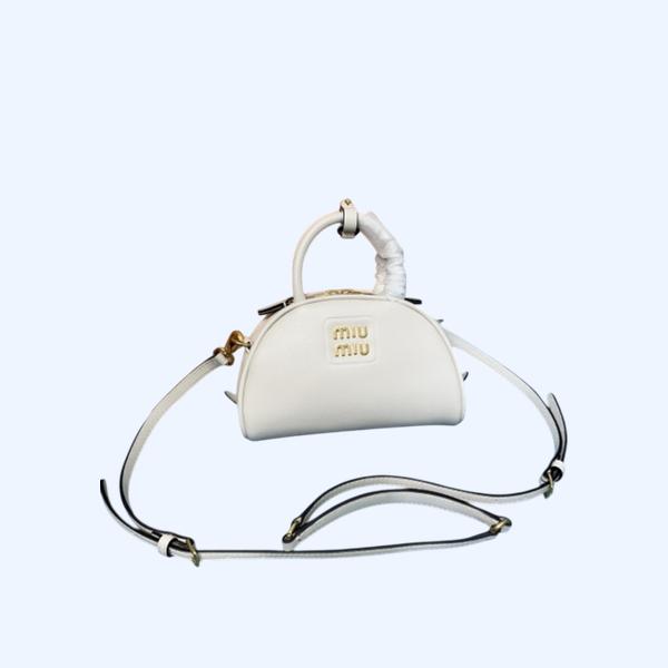 [ 미우미우 ] 가죽 탑 핸들 백 레더 토트백