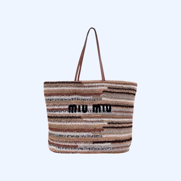 [ 미우미우 ] 크로셰 니트 토트 백