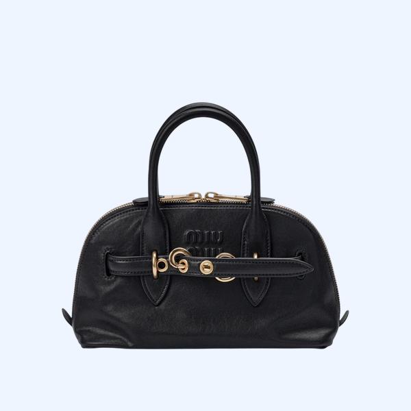 [ 미우미우 ] 아방뛰르 나파 가죽 탑 핸들 스몰 백