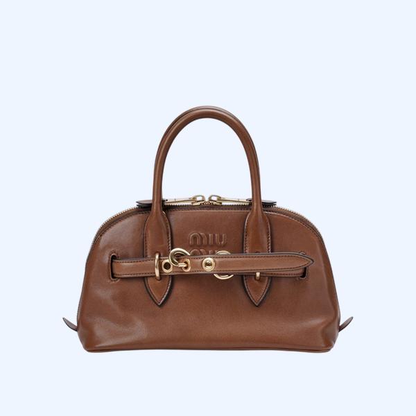 [ 미우미우 ] 아방뛰르 나파 가죽 탑 핸들 스몰 백