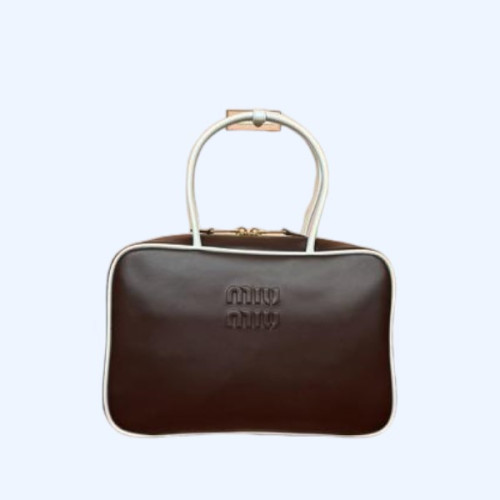 [ 미우미우 ] 탑 핸들 가죽 보 백