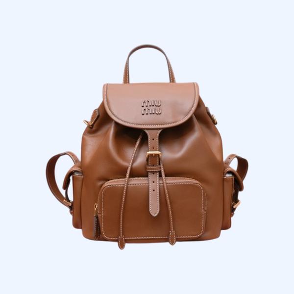 [ Miu Miu ] 미우미우 가죽 백팩 라지