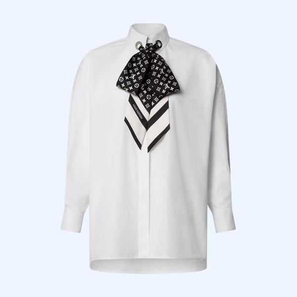 모노그램 스카프 셔츠