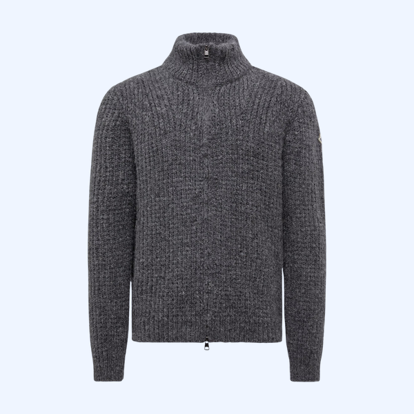 알파카 & 울 집업 카디건