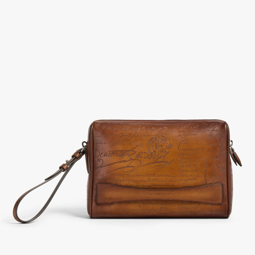 로즈우드 스크리토 레더 파우치