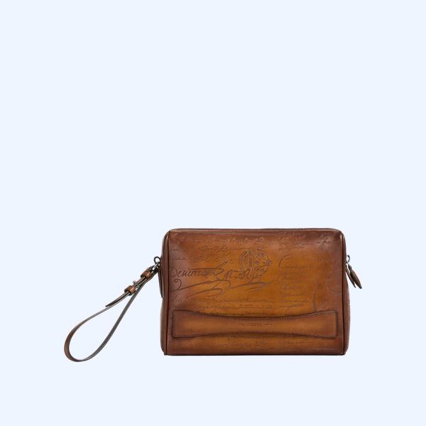 로즈우드 스크리토 레더 파우치