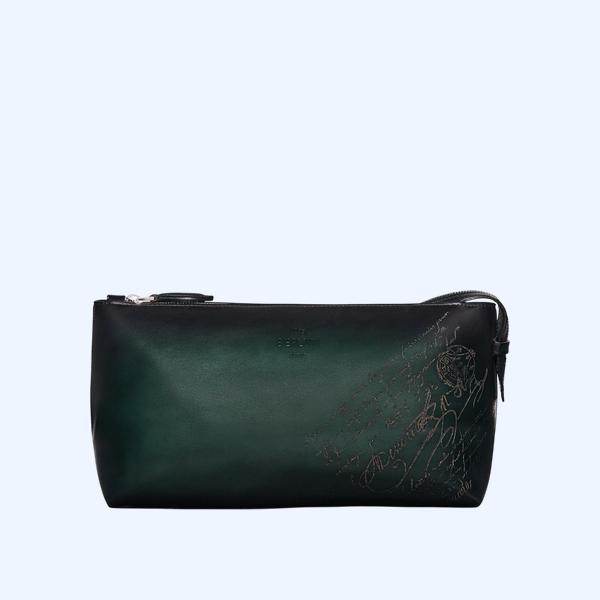 아이비 스크리토 스와이프 레더 토일렛 파우치