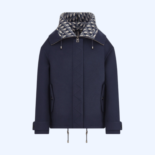 지퍼 후드 피코트