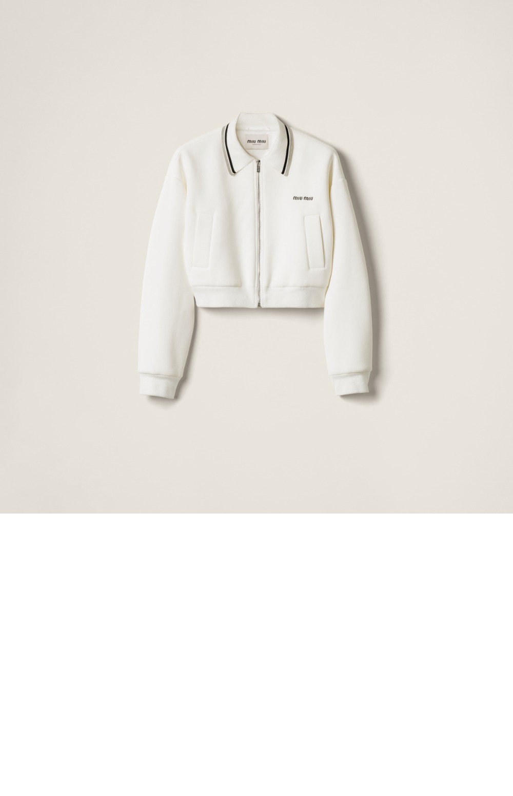 미러급레플리카사이트 | 명품레플리카 전문 쇼핑몰 | 딥퀄 - 본디드 피케 및 테크니컬 저지 블루종 재킷 > 미우미우