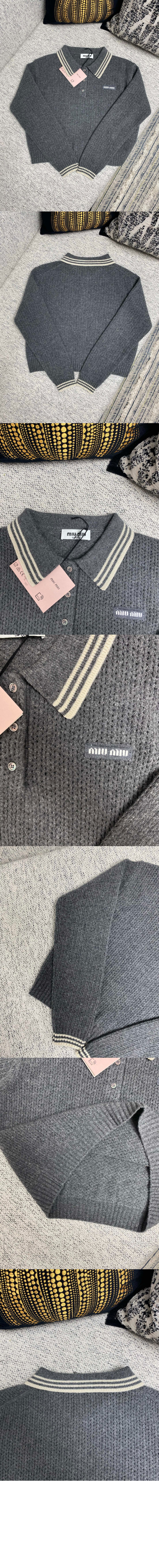 미러급레플리카사이트 | 명품레플리카 전문 쇼핑몰 | 딥퀄 - 울 및 캐시미어 폴로 스웨터 > 미우미우