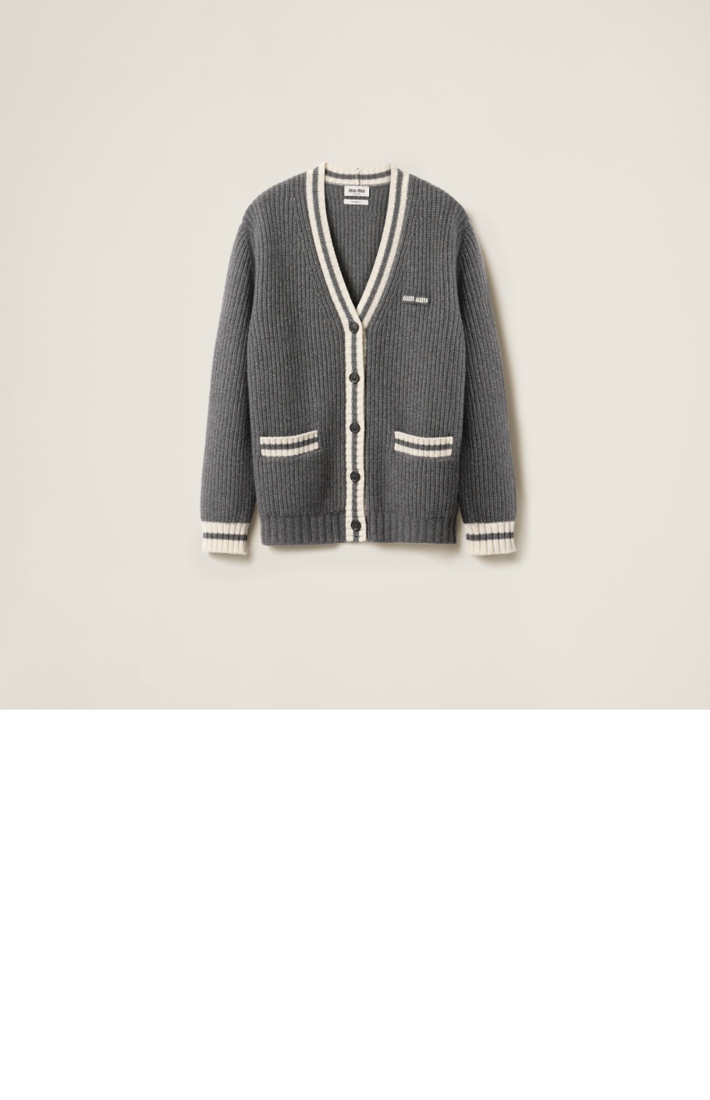 미러급레플리카사이트 | 명품레플리카 전문 쇼핑몰 | 딥퀄 - 립 조직 니트 울 및 캐시미어 가디건 > 미우미우