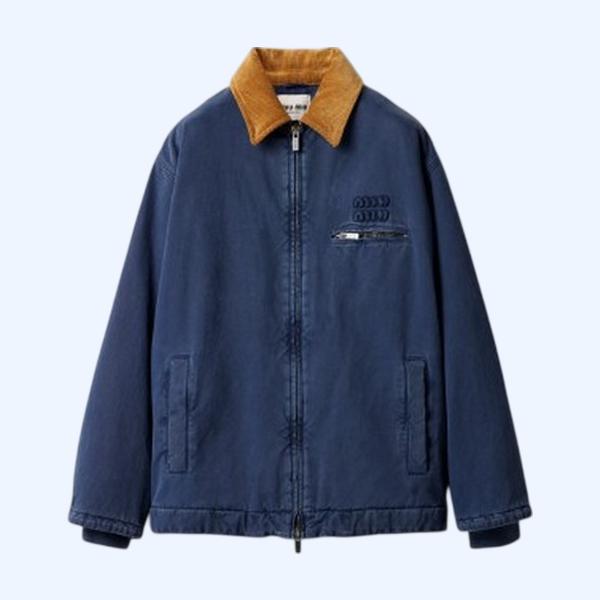 코듀로이 칼라 개버딘 트럭커 재킷