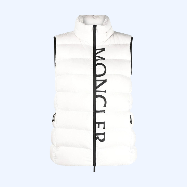 로고 폴로 패딩 조끼