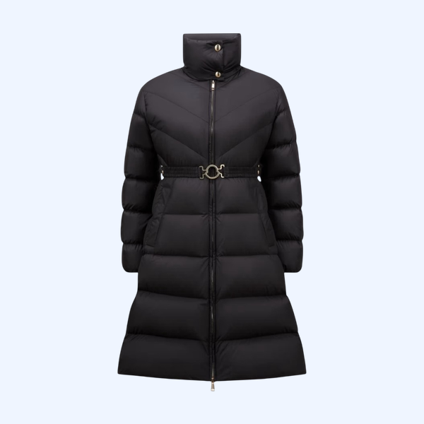 사선 퀼팅 롱 다운 재킷 (2color)