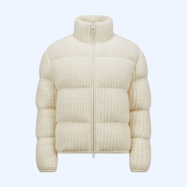 패딩 울 알파카 집업 카디건