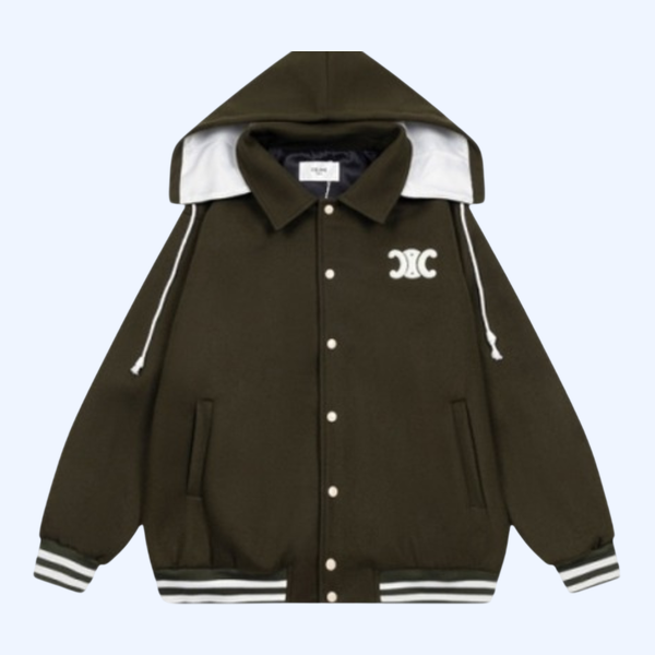 로고 후드 재킷