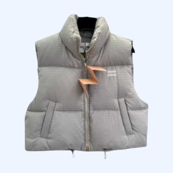 로고 크롭 쇼트 다운 베스트