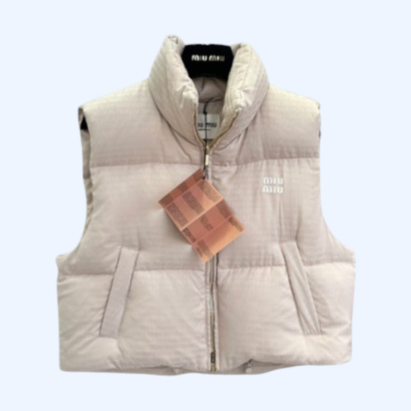 로고 크롭 쇼트 다운 베스트