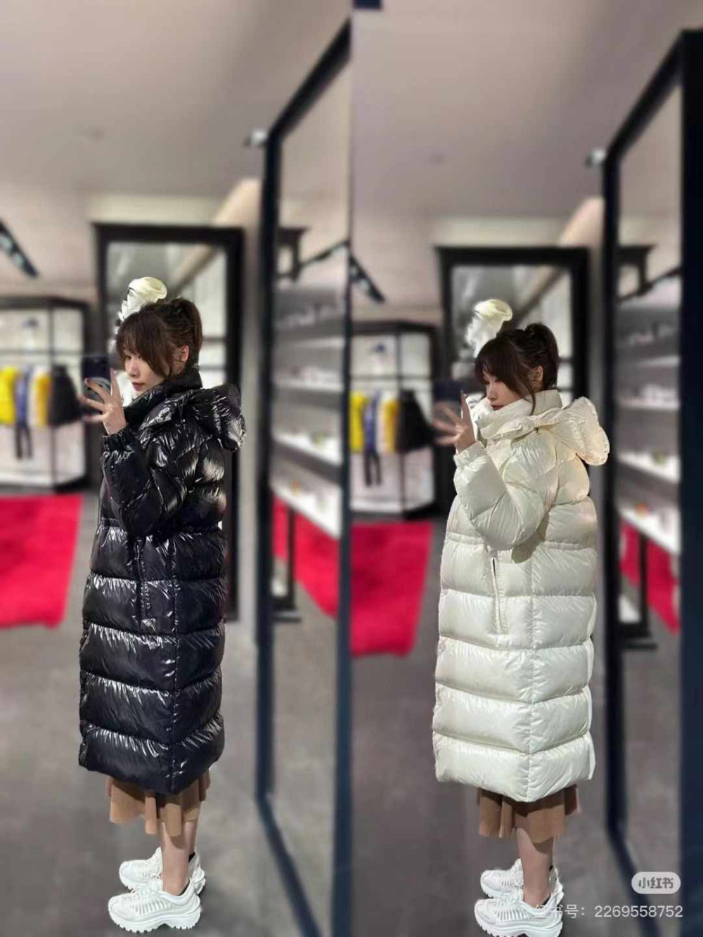 패딩 모델 착용 이미지-S3L23