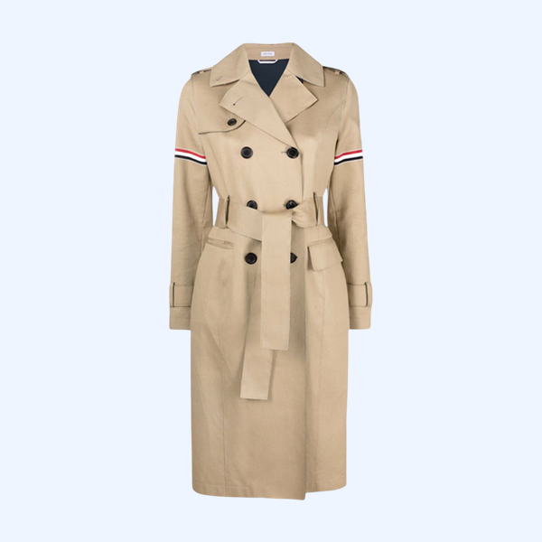 삼선탭 벨티드 트렌치코트