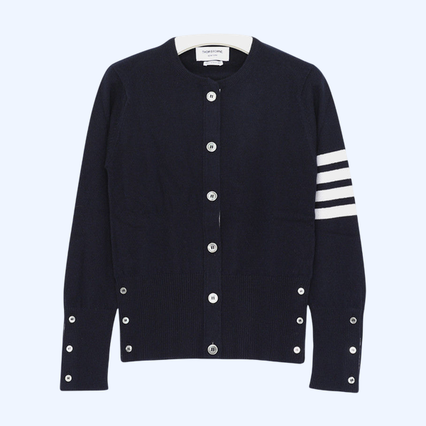톰브라운 25SS 사선완장 클래식 캐시미어 크루넥 여성 가디건