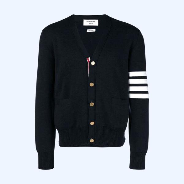 톰브라운 밀라노 스티치 사선 가디건