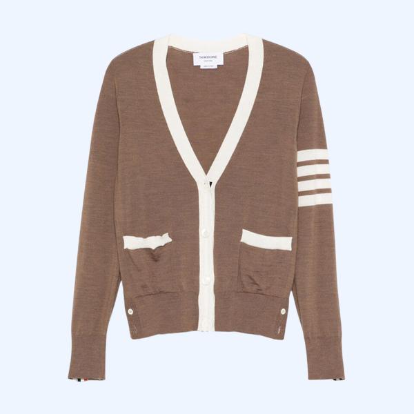 톰브라운 여성 울 가디건
