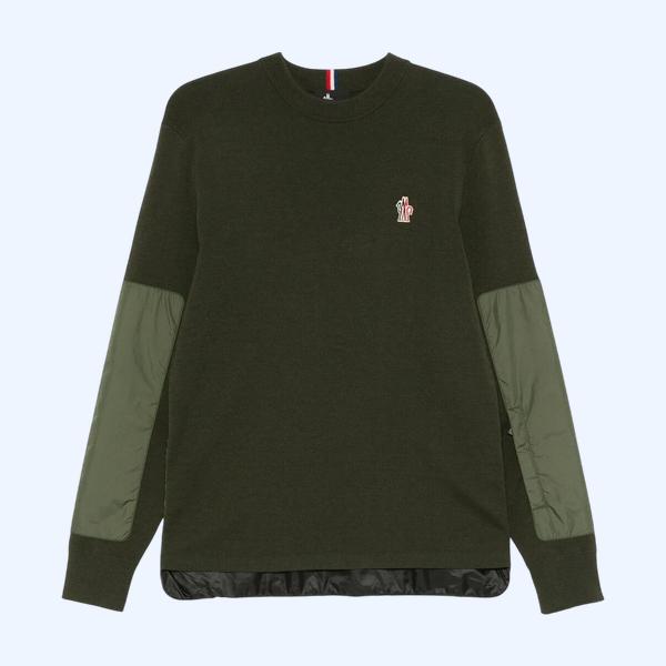 몽클레어 그레노블 logo patch sweater