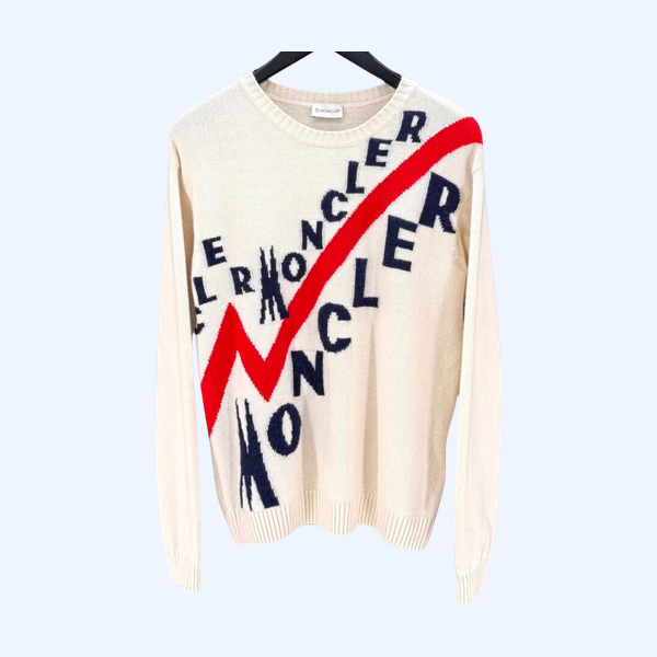 몽클레어 로고 긴팔 니트 스웨터