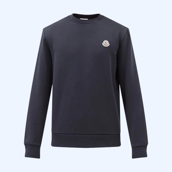 몽클레어 로고 패치 코튼 저지 스웨트셔츠 맨투맨