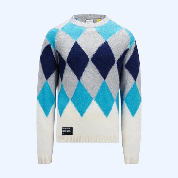 프라그먼트 아가일 울 캐시미어 스웨터