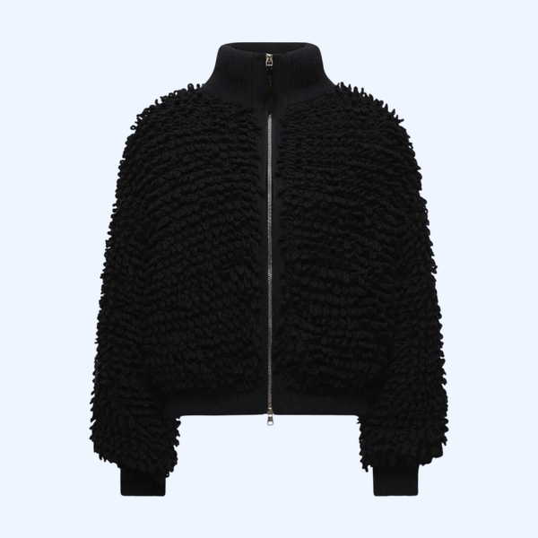 몽클레어 골지 칼라 지퍼 가디건