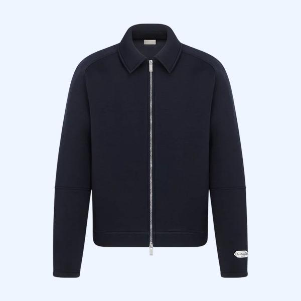 _네이비 블루 버진 울 블렌드 저지