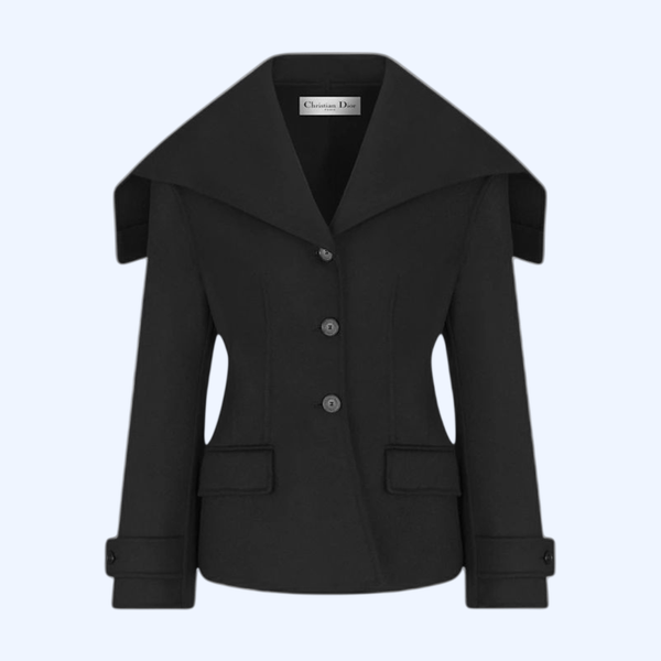 블랙 양면 버진 울 앙고라 블렌드