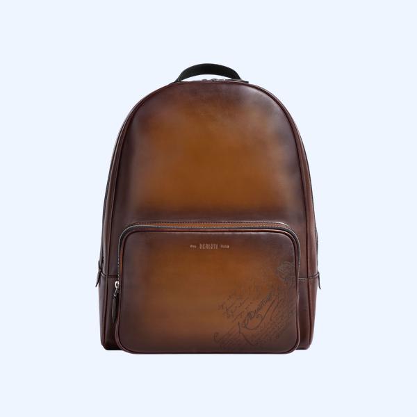 타임 오프 스크리토 스와이프 레더 백팩