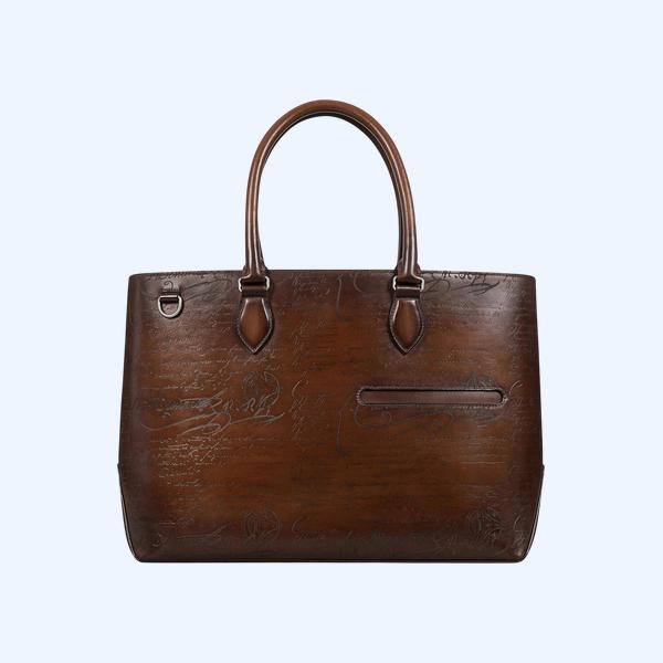 투주르 스크리토 레더 토트 백