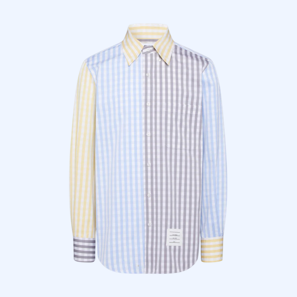 깅엄 체크 포플린 펀믹스 셔츠