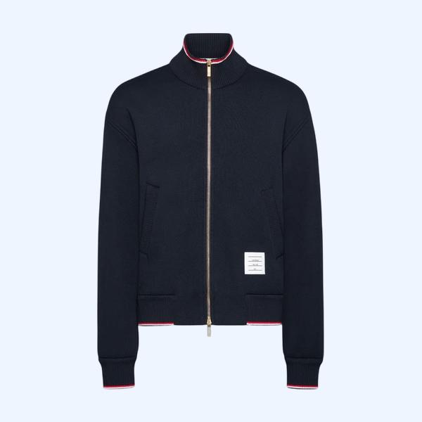 루프백 오버사이즈 RWB 스트라이프 재킷 