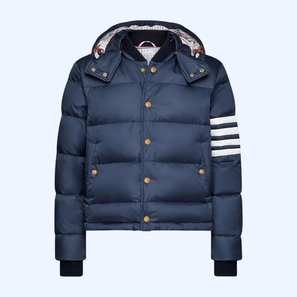 매트 피니시 나일론 다운 필 4-바 후드 봄버