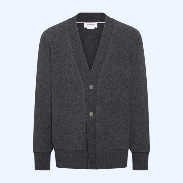 울 플리스 오버사이즈 브이넥 카디건