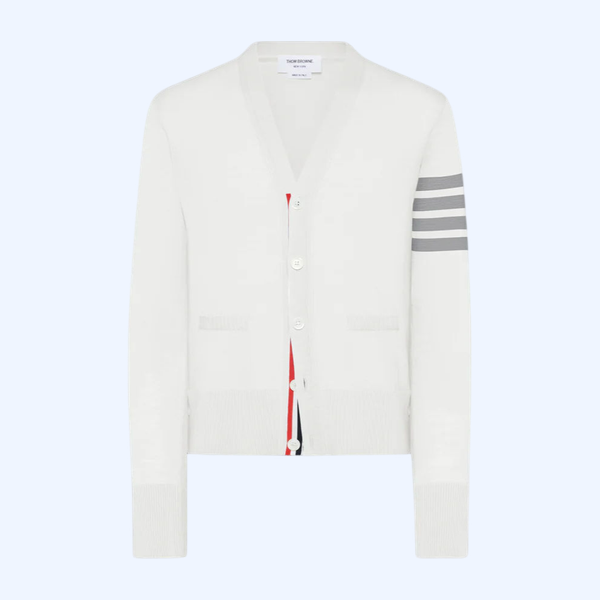 파인 메리노 울 4-바 클래식 카디건