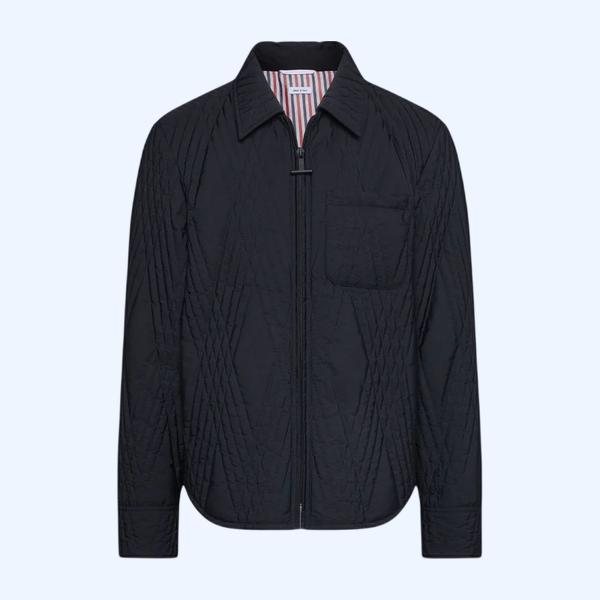 폴리 트윌 에코 필 퀼팅 오버사이즈 셔츠