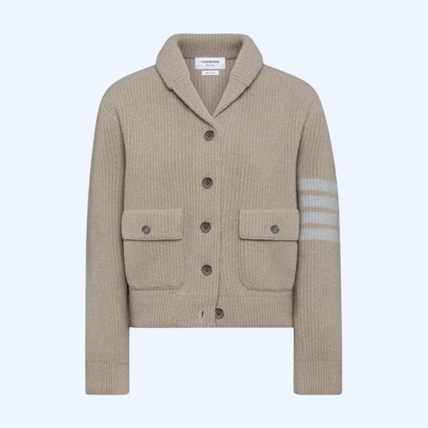 보일드 메리노 울 4-바 봄버 재킷