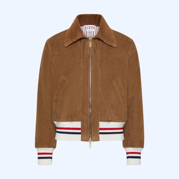 웨일 코듀로이 다운 필 크롭 플라이트 재킷