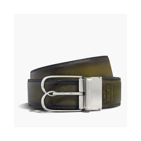 B 볼루테 스크리토 레더 35mm 리버시블 벨트 네이비 양면