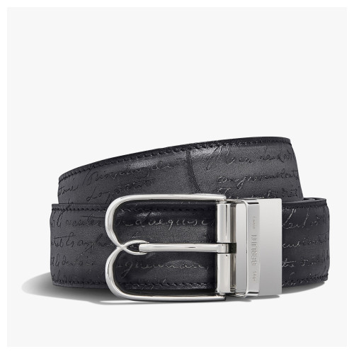 B 볼루테 스크리토 레더 35mm 리버시블 벨트 네이비 양면