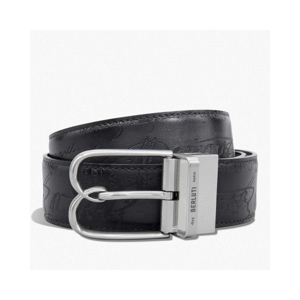 B 볼루테 스크리토 레더 35mm 리버시블 벨트 블랙