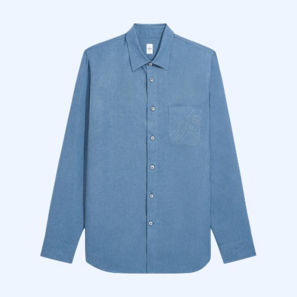 릴렉스 린넨 스크리토 포켓 셔츠