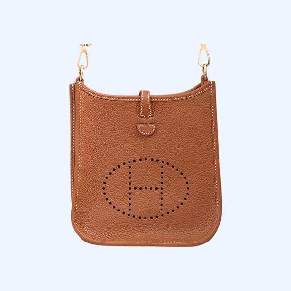 에르메스 에블린 16 브라운 골드 하드웨어