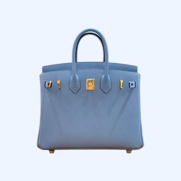 에르메스 버킨 25 르투르네 헤븐 블루 골드 하드웨어